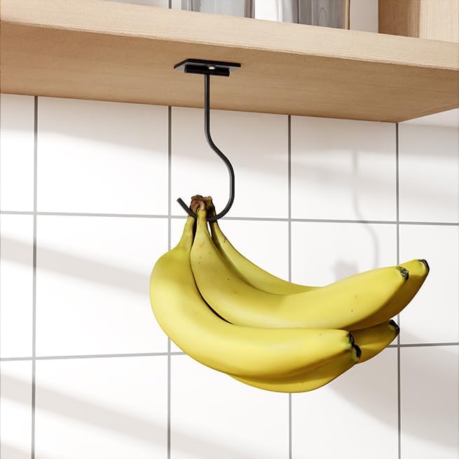Under Cabinet Foldable Banana Hook Adhesive Space Saving Hanger
