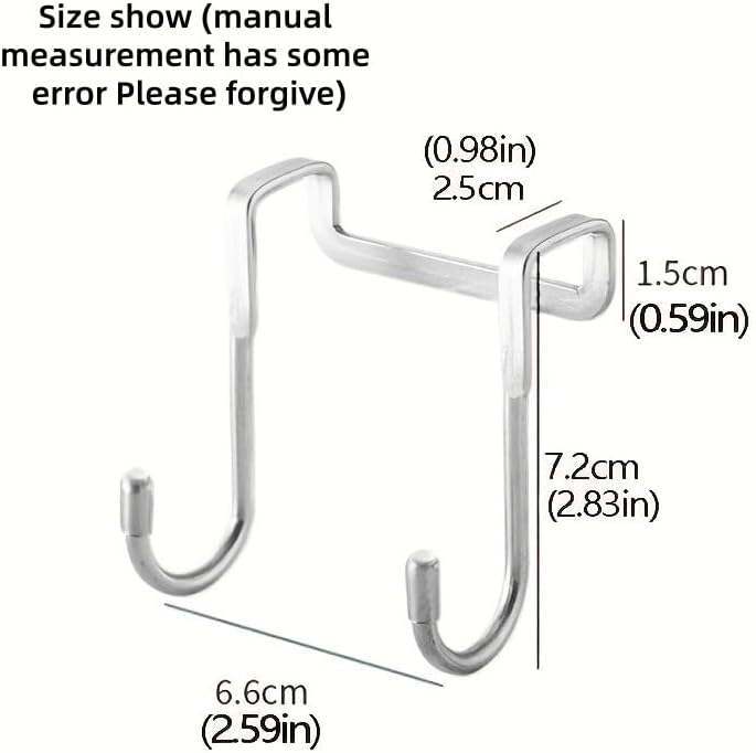 Stainless Steel Double S Hook Cabinet Door Organizer