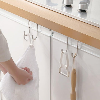 Stainless Steel Double S Hook Cabinet Door Organizer