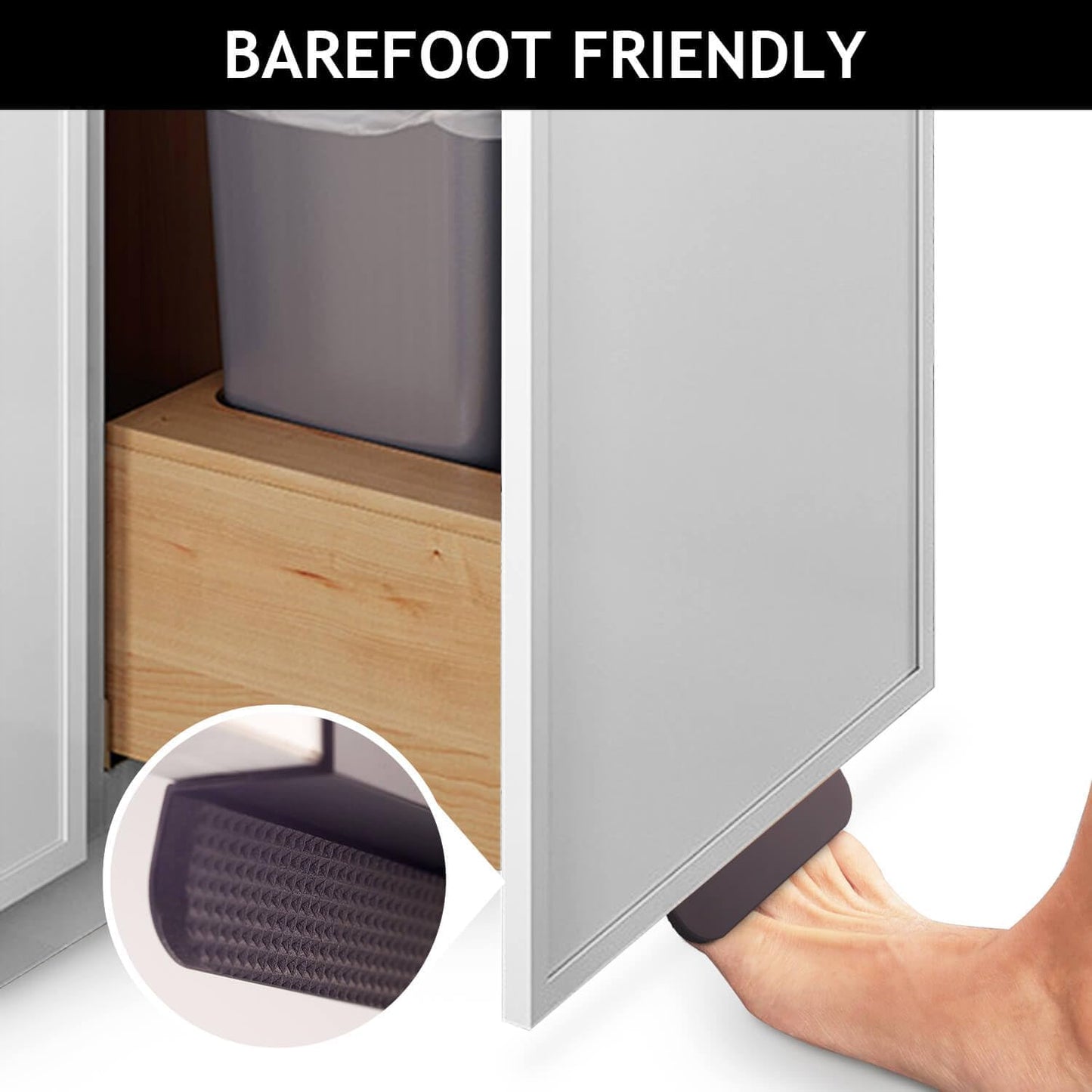 Hands Free Cabinet Foot Pull Opener with Adhesive and Screws