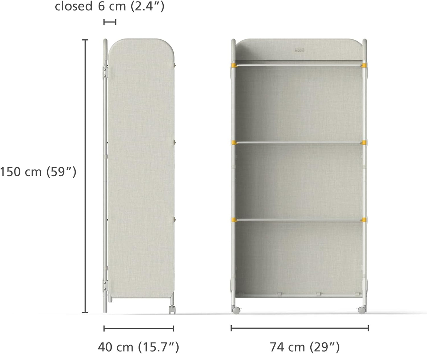 3 Tier Adjustable Laundry Drying Rack with Fabric Cover and Wheels