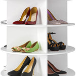 7 Tier Rotating Shoe Rack Tower 360° Spinning Vertical Organizer