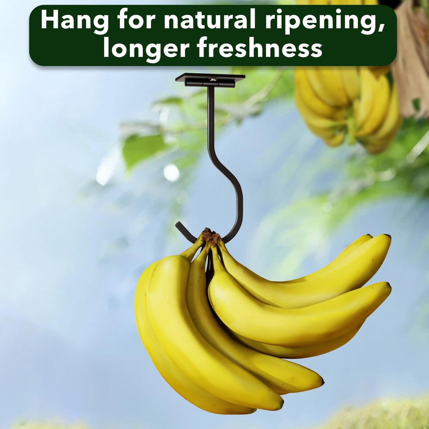 Under Cabinet Foldable Banana Hook Adhesive Space Saving Hanger