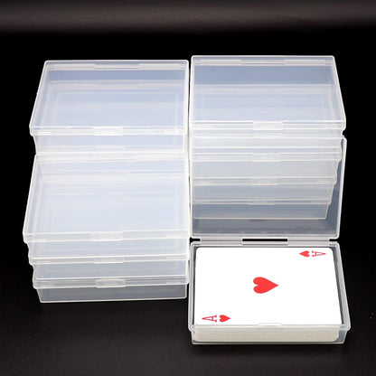12 Pack Playing Card Deck Storage Boxes Clear Plastic Card Organizers