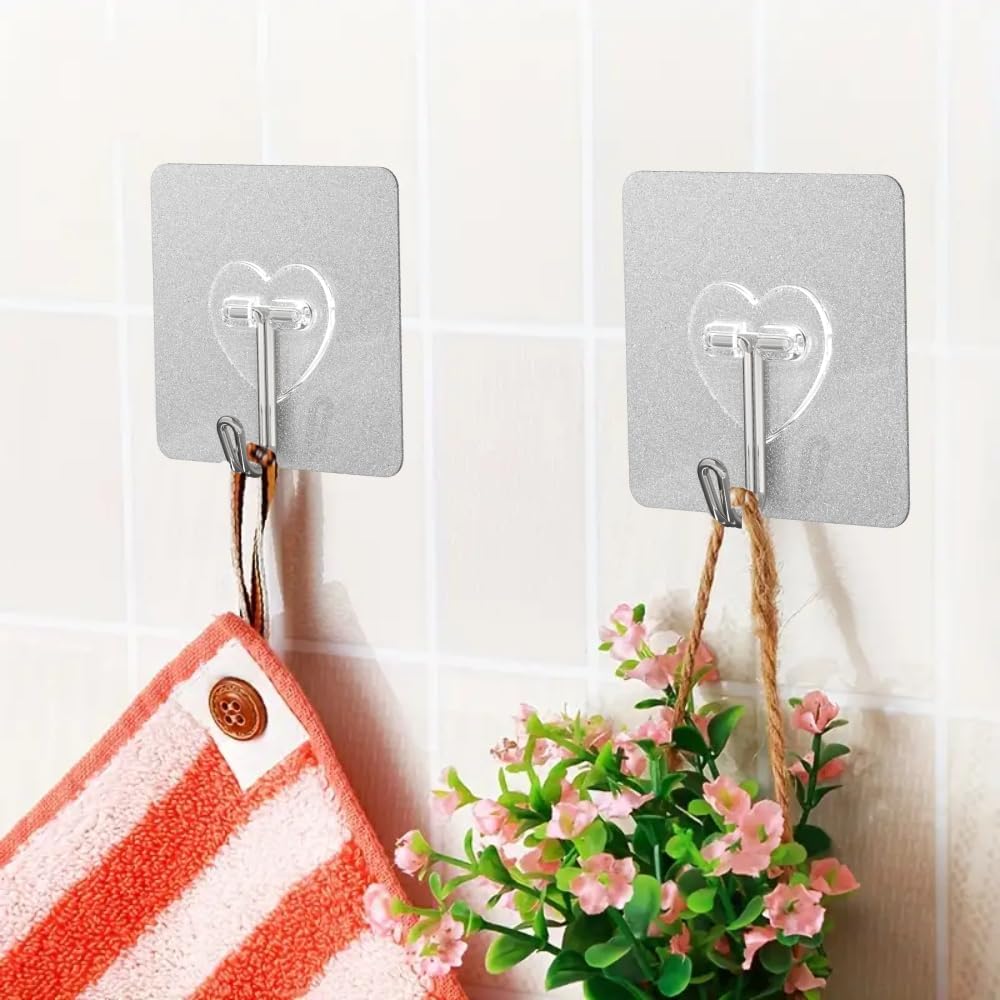 5 Pcs Heavy Duty Adhesive Wall Hooks Set