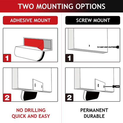 Hands Free Cabinet Foot Pull Opener with Adhesive and Screws