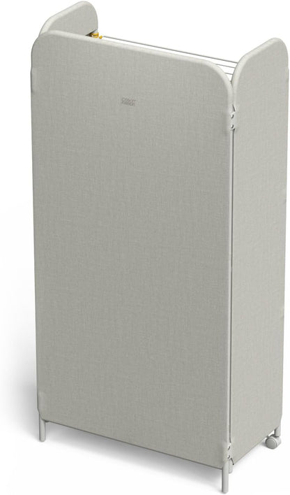 3 Tier Adjustable Laundry Drying Rack with Fabric Cover and Wheels