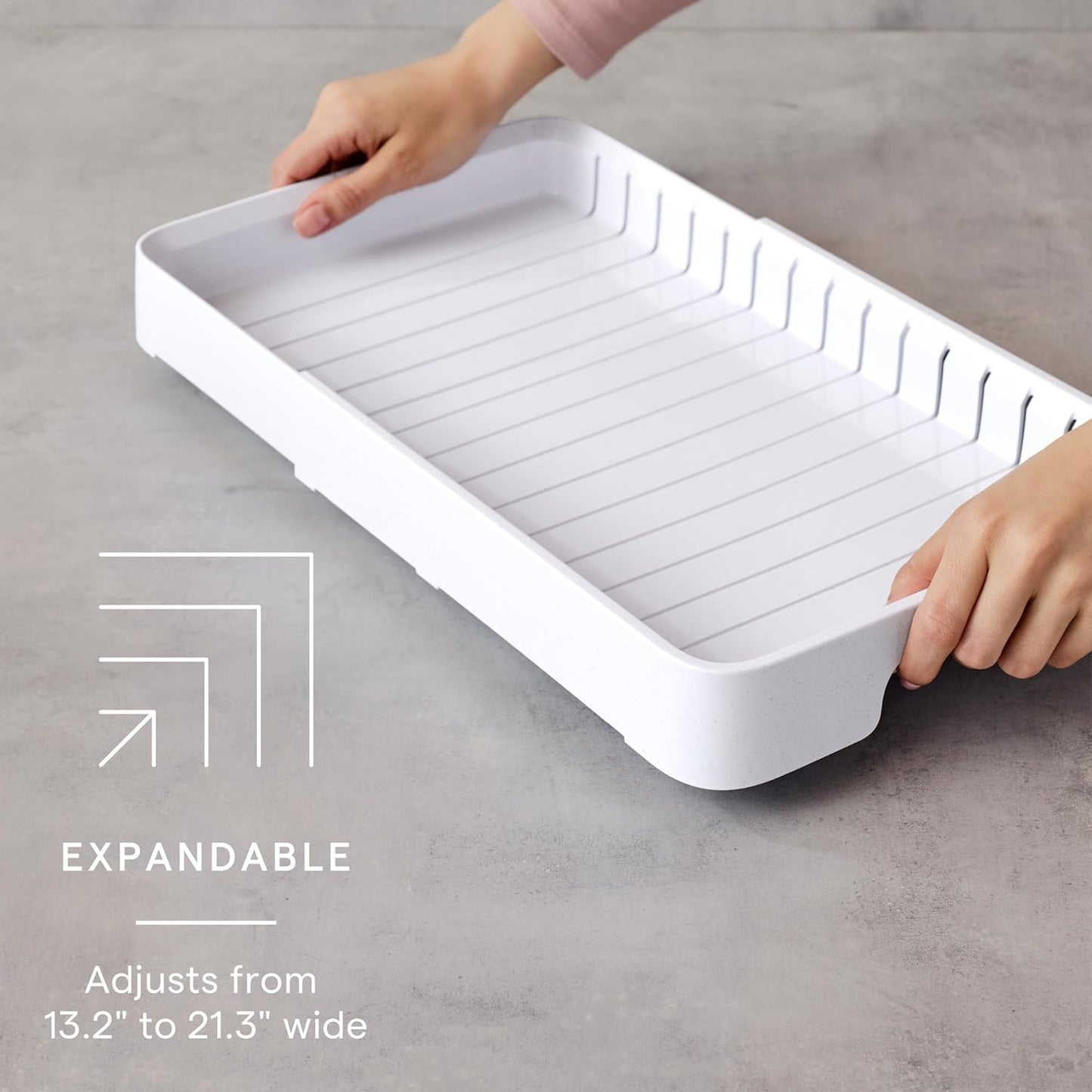 Expandable Food Container Lid Organizer with Adjustable Dividers