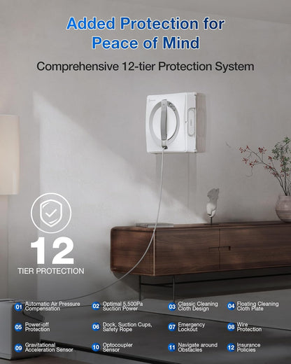 Omni Window Cleaning Robot with Multifunction Station