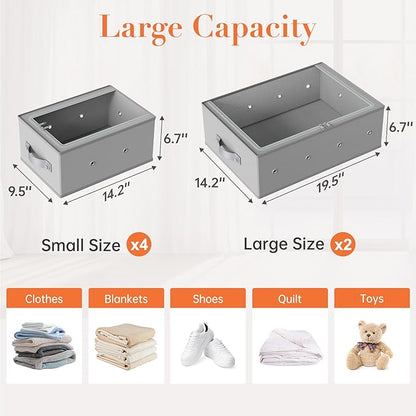 Under Bed Storage Containers 3 Pack Foldable Fabric Organizer Bins with Lids Sket StorageCloset Organizer for Shoes Clothes Blanket Storage