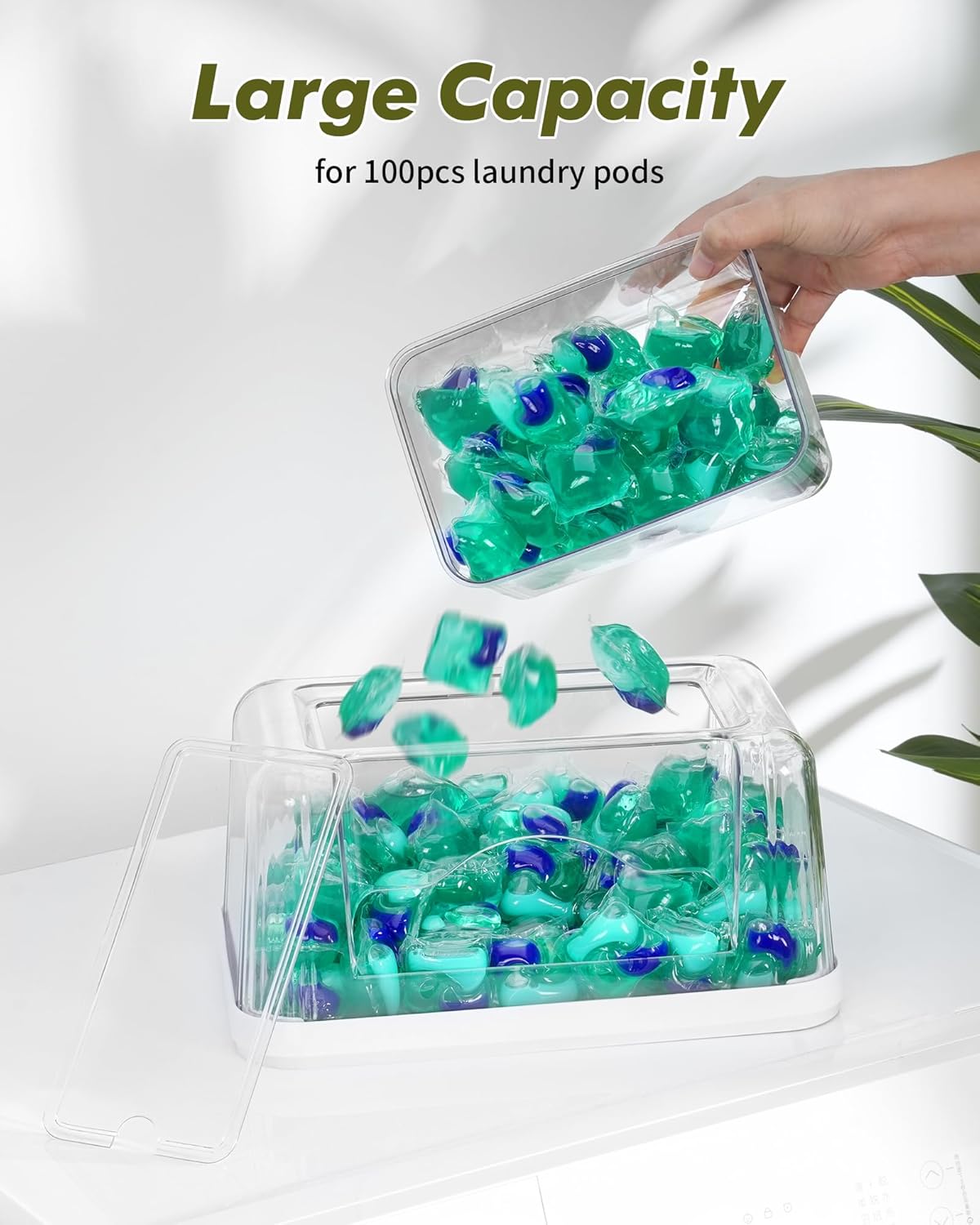 3 in 1 Trash Bag Dispenser and Pod Organizer with Stackable Design