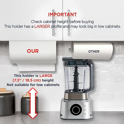 Under Cabinet Paper Towel Holder No Drill Self Adhesive Rack