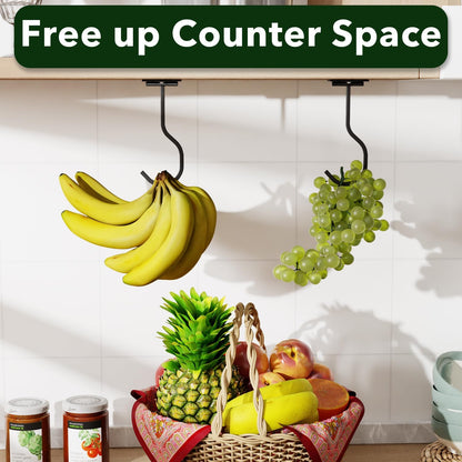 Under Cabinet Foldable Banana Hook Adhesive Space Saving Hanger