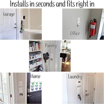 No Screw Key Hook Organizer for Light Switch Wall Mount