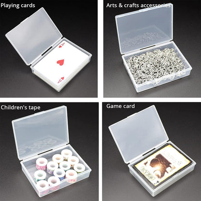 12 Pack Playing Card Deck Storage Boxes Clear Plastic Card Organizers