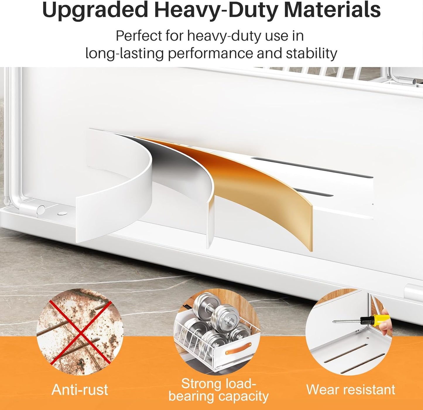 Pull Out Cabinet Organizer Sliding Drawer with Adhesive Installation