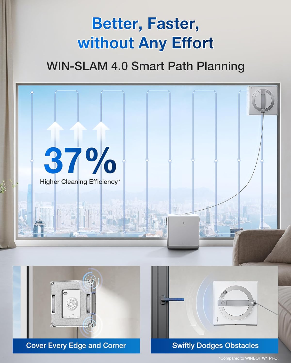 Omni Window Cleaning Robot with Multifunction Station