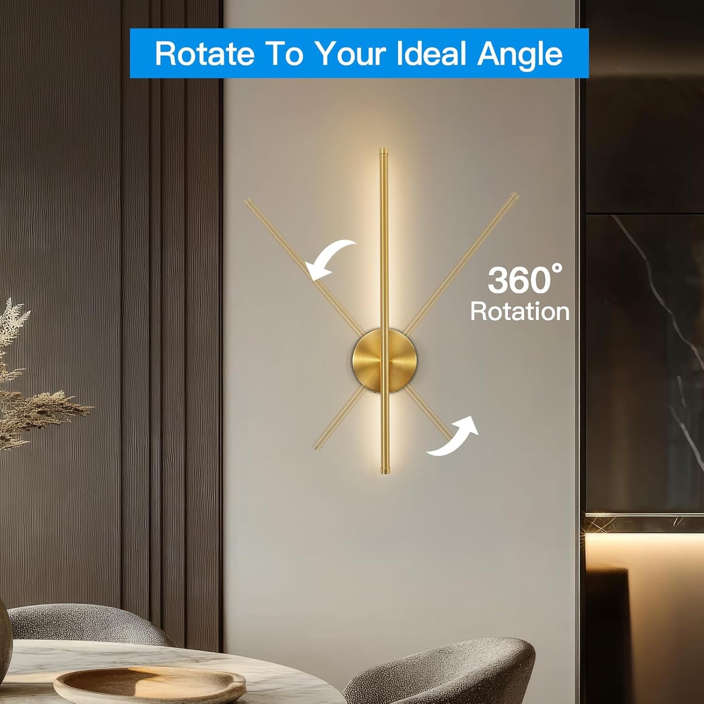 Rechargeable Battery Operated Wall Sconces Set of 2 with Remote Control