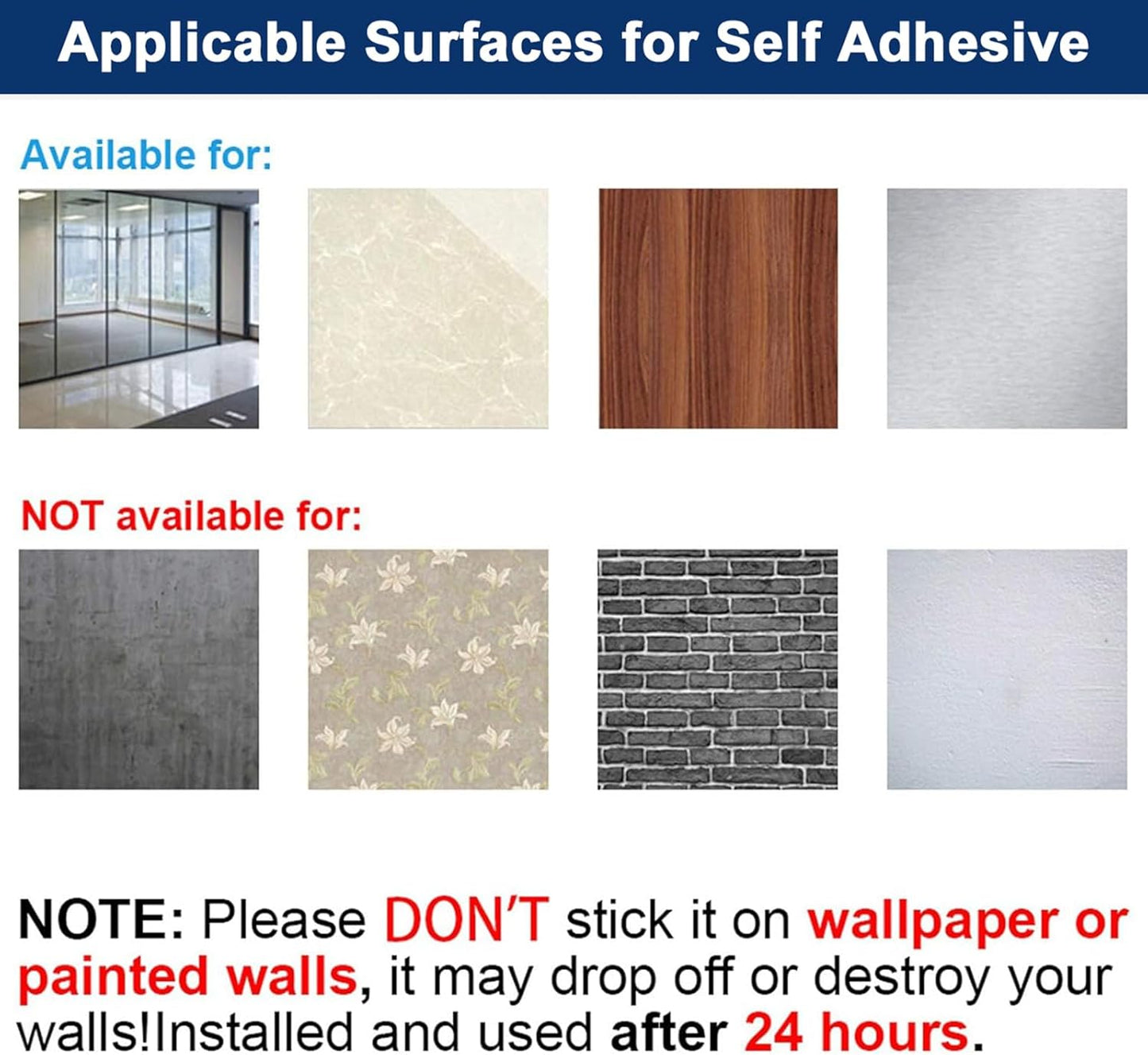 Self Adhesive Stainless Steel Towel Bar 16 Inch No Drill Wall Mounted Rack