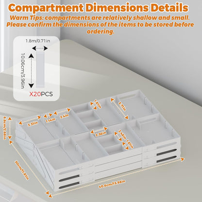 3 Tier Expandable Drawer Organizer with Adjustable Dividers