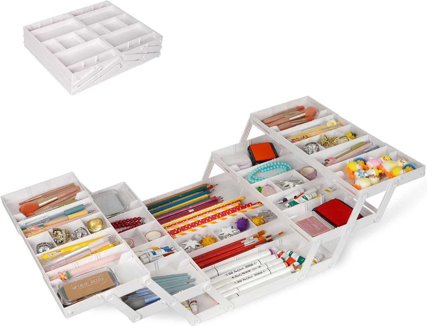 3 Tier Expandable Drawer Organizer with Adjustable Dividers