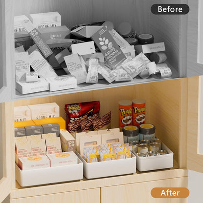 3 Pack Pull Out Cabinet Organizer Adhesive Sliding Drawers Set