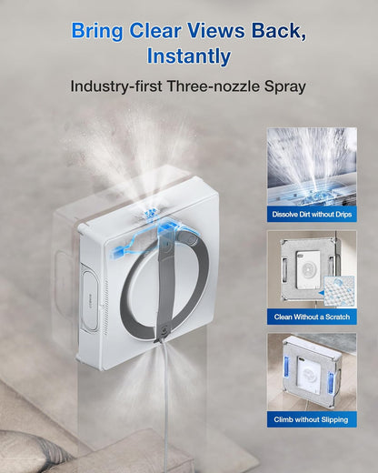 Omni Window Cleaning Robot with Multifunction Station