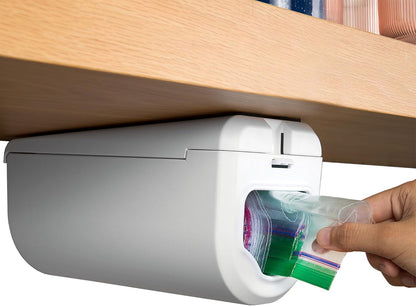 Under Cabinet Ziplock Bag Dispenser Front Access Organizer