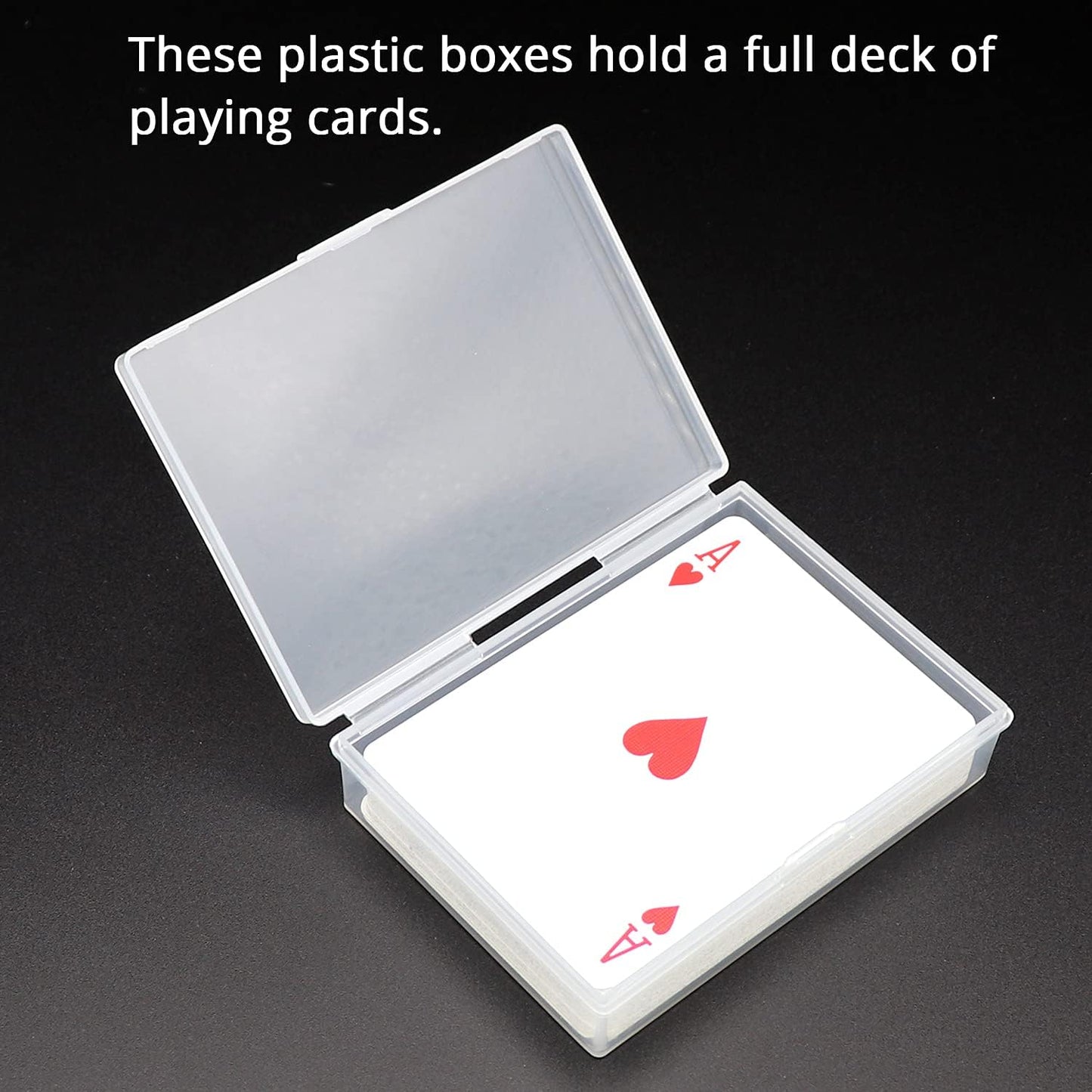 12 Pack Playing Card Deck Storage Boxes Clear Plastic Card Organizers