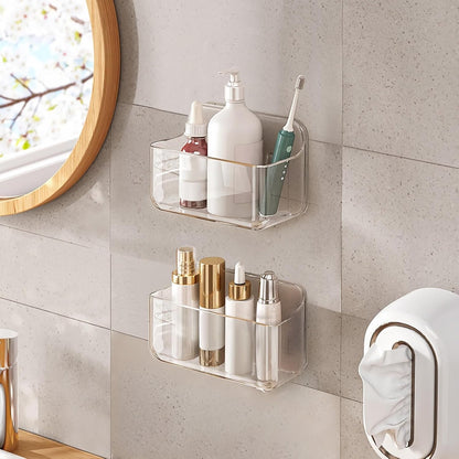 Self Adhesive Wall Organizer Storage Box No Drill Bathroom Container