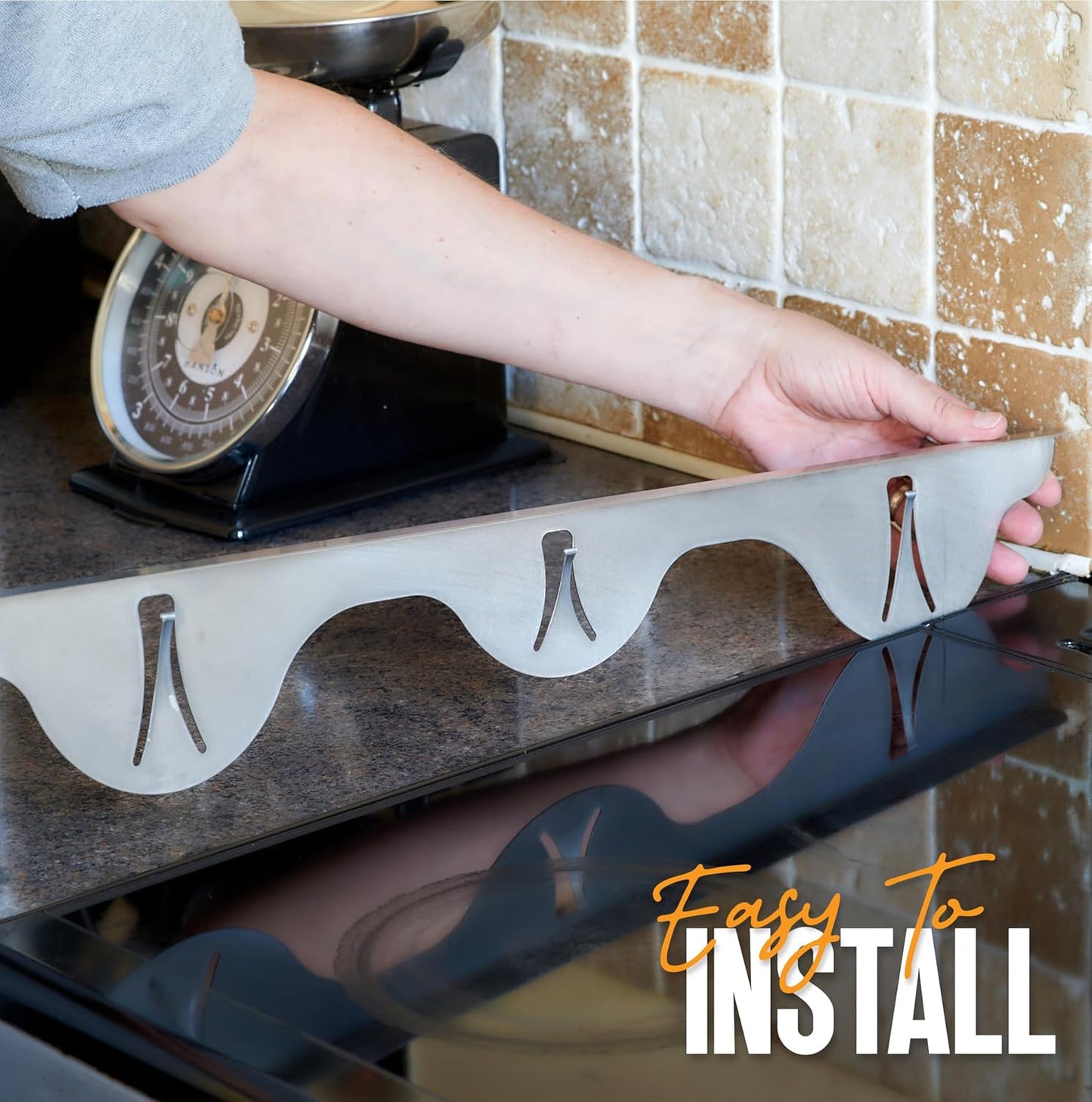 Stainless Steel Stove Gap Covers 2 Pack Heat Resistant Gap Filler