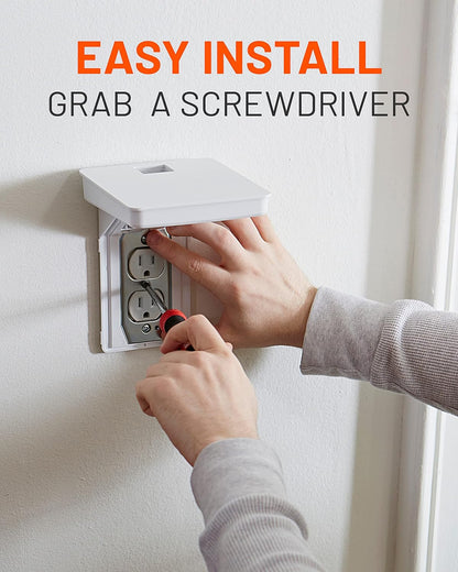 Outlet Shelf with Built In Cable Management for Smart Devices