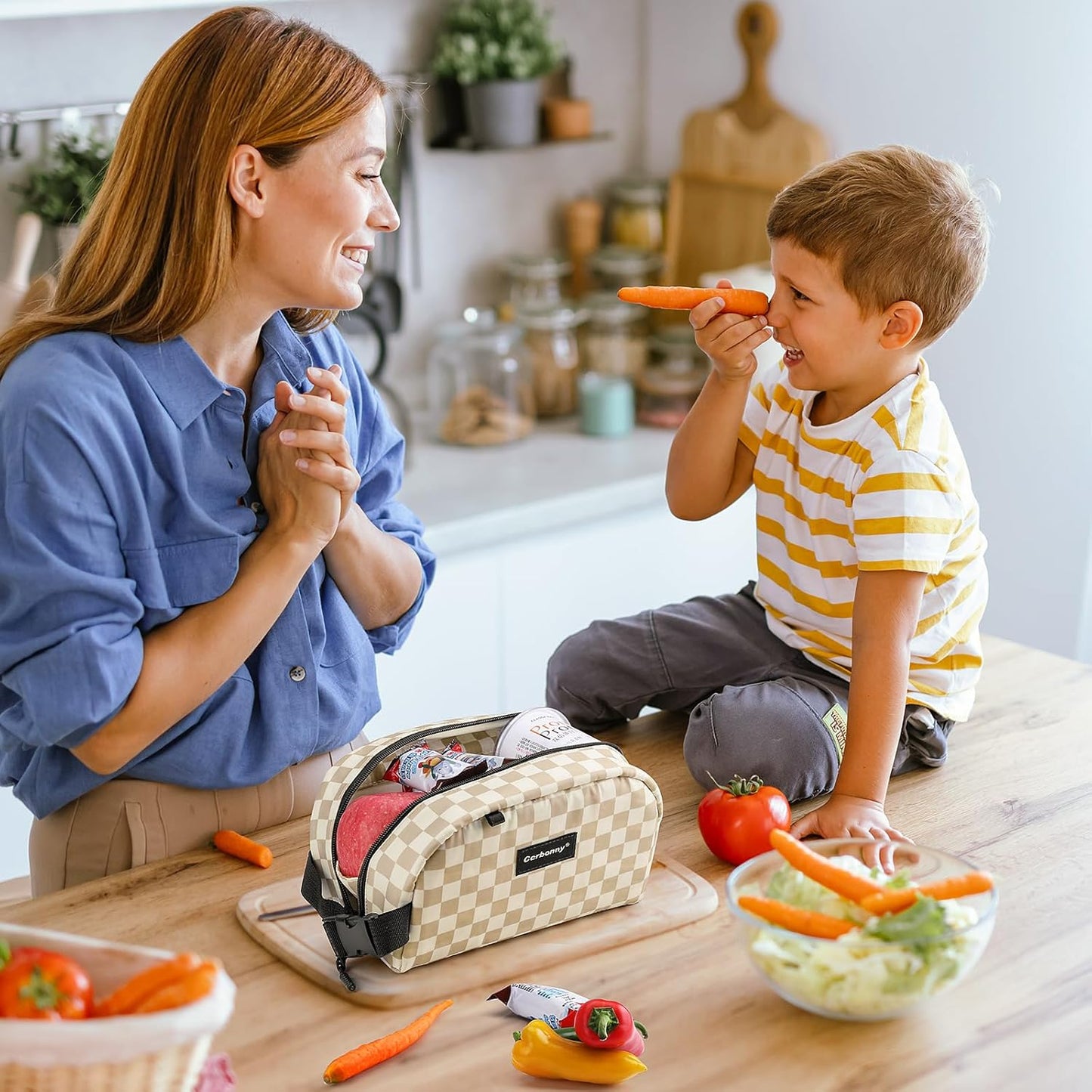 Freezable Lunch Bag Insulated Leakproof Cooler Bag with Ice Packs