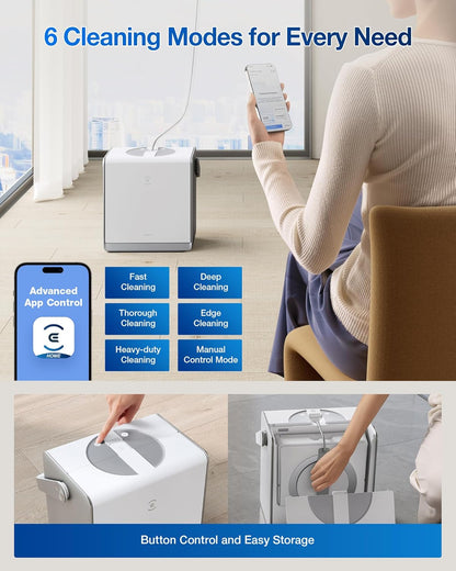 Omni Window Cleaning Robot with Multifunction Station