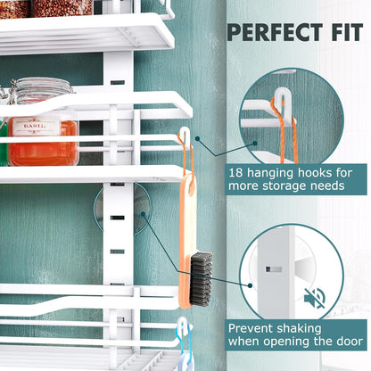 9 Tier Over The Door Pantry Organizer with Adjustable Baskets