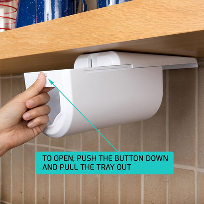 Under Cabinet Ziplock Bag Dispenser Front Access Organizer