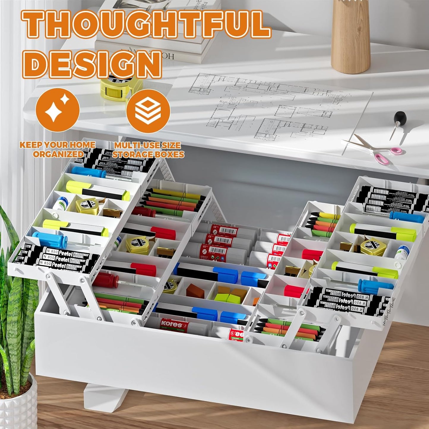 3 Tier Expandable Drawer Organizer with Adjustable Dividers
