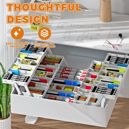 3 Tier Expandable Drawer Organizer with Adjustable Dividers