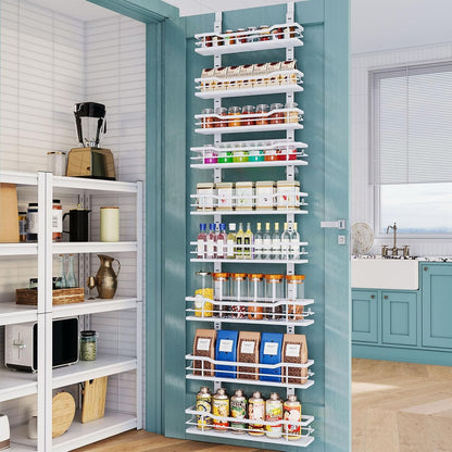 9 Tier Over The Door Pantry Organizer with Adjustable Baskets