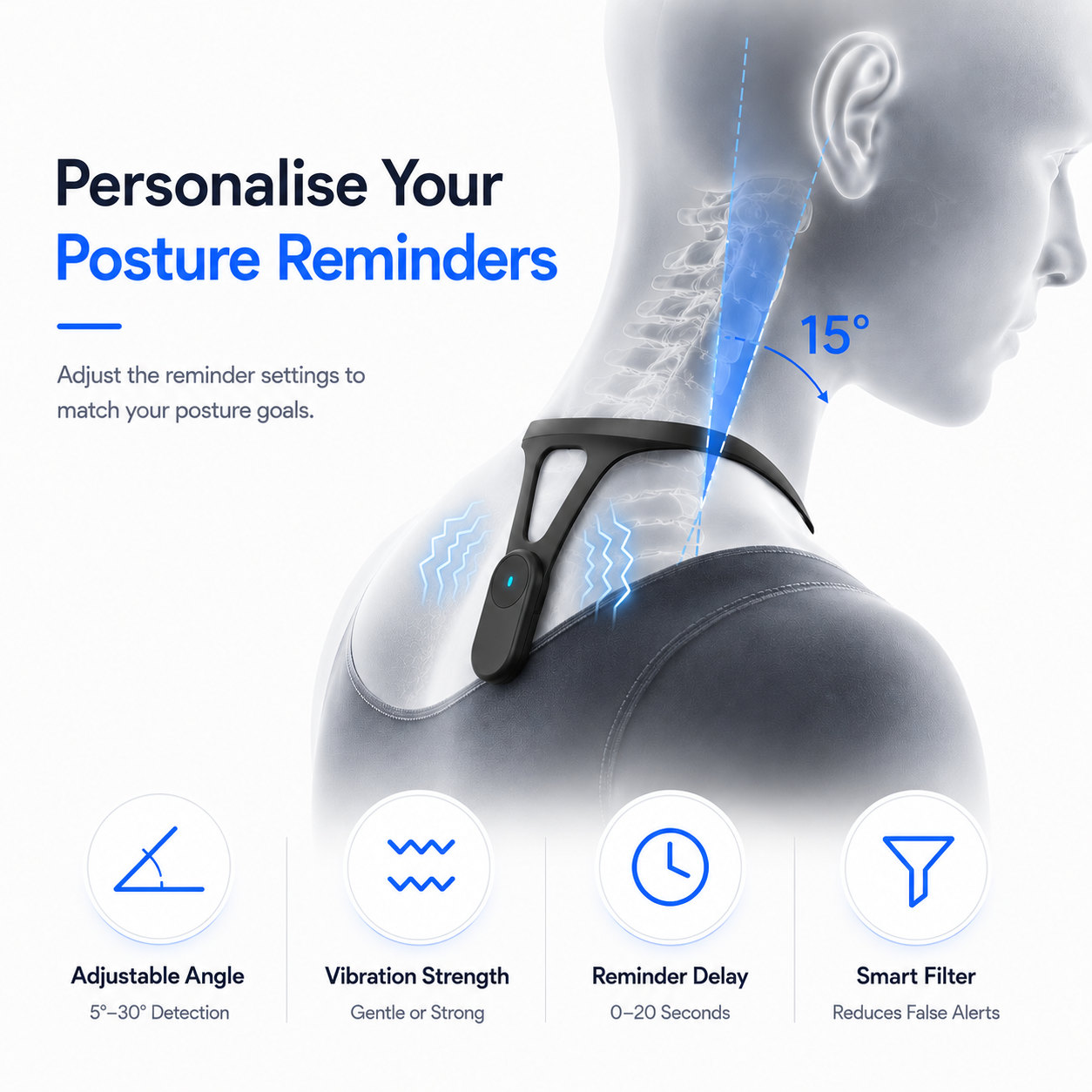 Stop Slouching On Autopilot • Get The Smart Posture Corrector